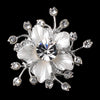 Silver Clear Flower Rhinestone Veil Jewerly Weight 1476