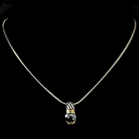 Antique Silver with Black Stone Designer Pendant N 1246