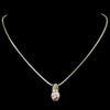 Antique Silver with Pink Stone Designer Pendant N 1246
