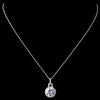 Silver Clear CZ Bridal Wedding Necklace 1304