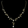 Lovely Gold Clear Cubic Zirconia Vine Bridal Wedding Necklace 2014
