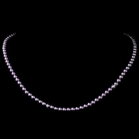 Bridal Wedding Necklace 220 Purple