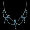 * Aqua Swarovski Crystal Bridal Wedding Necklace N 240