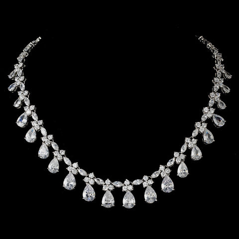 Gorgeous Cubic Zirconia Jewlery Set N 2404 & E 2167