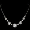 Bridal Wedding Necklace Earring Set N 2556 E 2288 Silver Clear