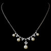 Bridal Wedding Necklace 2615 Silver White