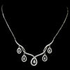 Shimmering Silver Clear CZ Bridal Wedding Necklace N 2647