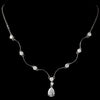 CZ Teardrop Bridal Wedding Necklace 2701