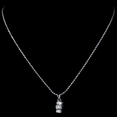 * Silver 3 Cube D730Cubic Zirconia Pendant N 3537 Silver