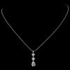 * Stunning Gold Clear CZ Bridal Wedding Necklace N 3618