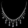 Bridal Wedding Necklace 3628 Silver Clear