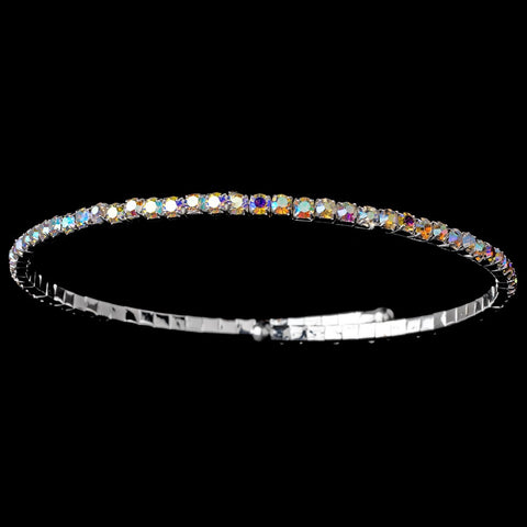 * Bridal Wedding Necklace 398 Silver AB