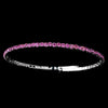 * Glamorous Fuchsia Rhinestone Single Adjustable Coil Chocker Bridal Wedding Necklace 398