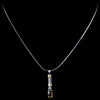 Stunning Silver Designer Inspired Brown Crystal Pendant Bridal Wedding Necklace 4082