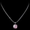 Superb Designer Inspired Pink CZ Crystal Bridal Wedding Necklace 4115