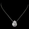 Stunning & Sophisticated, Large Cubic Zirconium Teardrop Bridal Wedding Jewelry Set N 5006 & E 5335