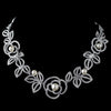 Rhodium Diamond White Pearl Bridal Wedding Necklace 76013