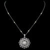 Rhodium Clear Rhinestones & Ivory Pearl Bridal Wedding Jewelry Set