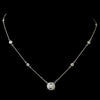 Antique Silver Clear CZ Stone Bridal Wedding Necklace 8112 and Bridal Wedding Earrings 8118 Bridal Wedding Jewelry Set
