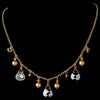 Bridal Wedding Necklace 8133 Gold Light Brown