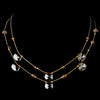 * Bridal Wedding Necklace 8140 Gold Light Brown