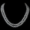 Glistening Two Row Swarovski Bridal Wedding Necklace N-8143