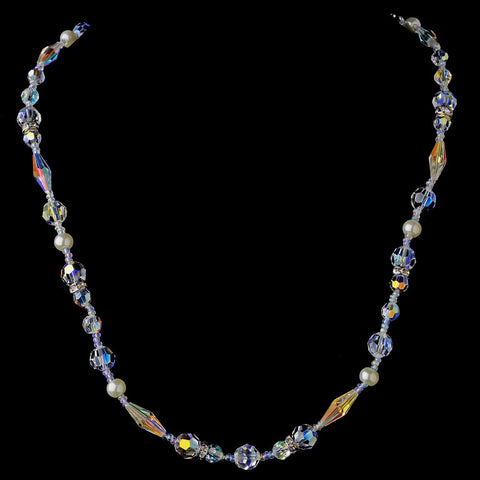 Stunning Swarovski Crystal Bridal Wedding Necklace 8209 Silver A