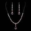 Bridal Wedding Necklace Earring Set NE 8354 Pink