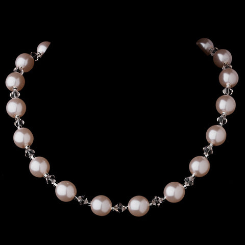 Bridal Wedding Necklace 8355 Pink