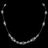 Bridal Wedding Necklace Earring Set NE 8356 Silver Clear