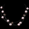 Bridal Wedding Necklace Earring Set NE 8362 Pink