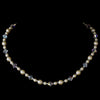 Pearl & Swarovski Crystal Bridal Wedding Necklace8365