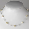Silver Pearl Bridal Wedding Necklace 8367