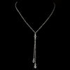 Silver Clear Bridal Wedding Necklace 8426