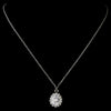 Antique Silver Clear Marquise CZ Crystal Bridal Wedding Necklace 8625 & Bridal Wedding Earrings 5397 Bridal Wedding Jewelry Set
