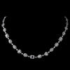Antique Silver Clear CZ Crystal Bridal Wedding Necklace 8650 & Bridal Wedding Earrings 8650 Bridal Wedding Jewelry Set
