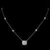 Silver Clear CZ Crystal Bridal Wedding Necklace 8652