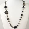 Hematite Black & Brown Faceted Cut Glass Fashion Bridal Wedding Necklace 9508