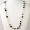 Silver Black And Hematite Faceted Glass Crystal Fashion Bridal Wedding Necklace 9526