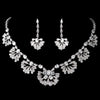 Antique Rhodium Great Gatsby Style Bridal Wedding Jewelry Set 1588