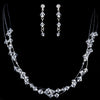 Crystal Accenting Bridal Wedding Necklace & Earring Bridal Wedding Jewelry Set NE 1978