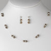 Bridal Wedding Necklace Earring Set NE 206 Caramel