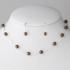 * Bridal Wedding Necklace Earring Set 207 Caramel