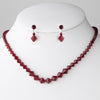 * Bridal Wedding Necklace Earring Set NE 231 Red