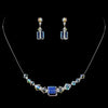 * AB Illusion Bridal Wedding Necklace & Earring Set NE 233