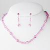 * Fuchsia Swarovski Crystal Bridal Wedding Necklace NE 239