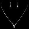 Beautiful Silver Crystal Bridal Wedding Jewelry Set NE 307