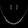 Silver AB Bridal Wedding Jewelry Set 3108