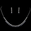 Neckace Earring Set NE 3108 Silver Lt Blue