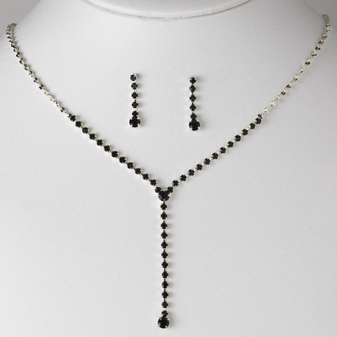 * Color Rhinestone Drop Bridal Wedding Necklace Earring Set 313